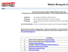 Tablet Screenshot of jiffylubeproblems.com